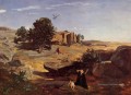 Hagar dans le désert plein air romantisme Jean Baptiste Camille Corot